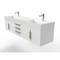 Castello Usa Amazon 72" Wall Mounted White Vanity With White Top And Gold Handles CB-MC-72W-GLD-2056-WH - alternate 8